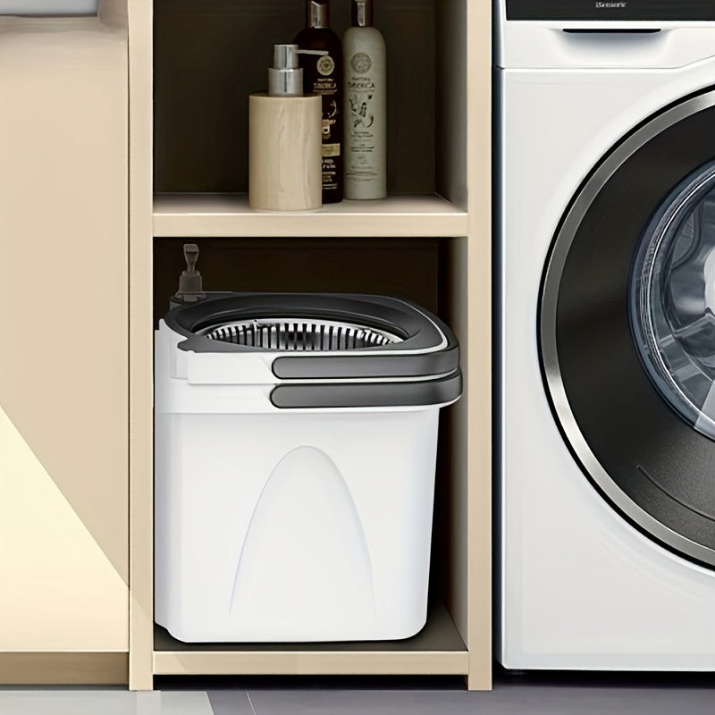 Home Mop and Bucket Set with Rotatable Mop and Double Floor Cleaning System