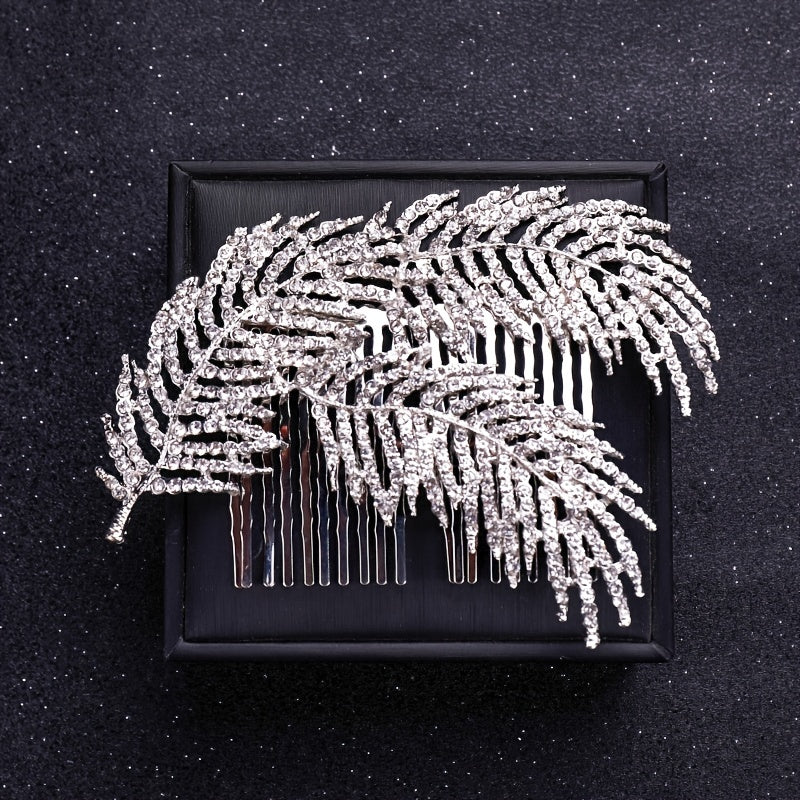 Faux Pearl and Crystal Hair Comb Wedding Bridal Hair Accessory Flower Headpiece