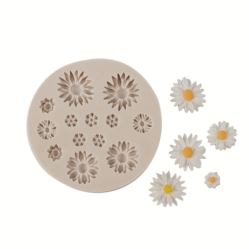 Mini Daisy Flower Silicone Mold for Fondant Cake Candy Chocolate Resin