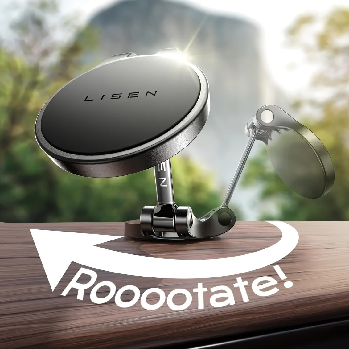 Magnetic Car Mount Charger 15W Fast Wireless Charging for iPhone 12-15 Pro Max Zinc Alloy Dashboard Holder