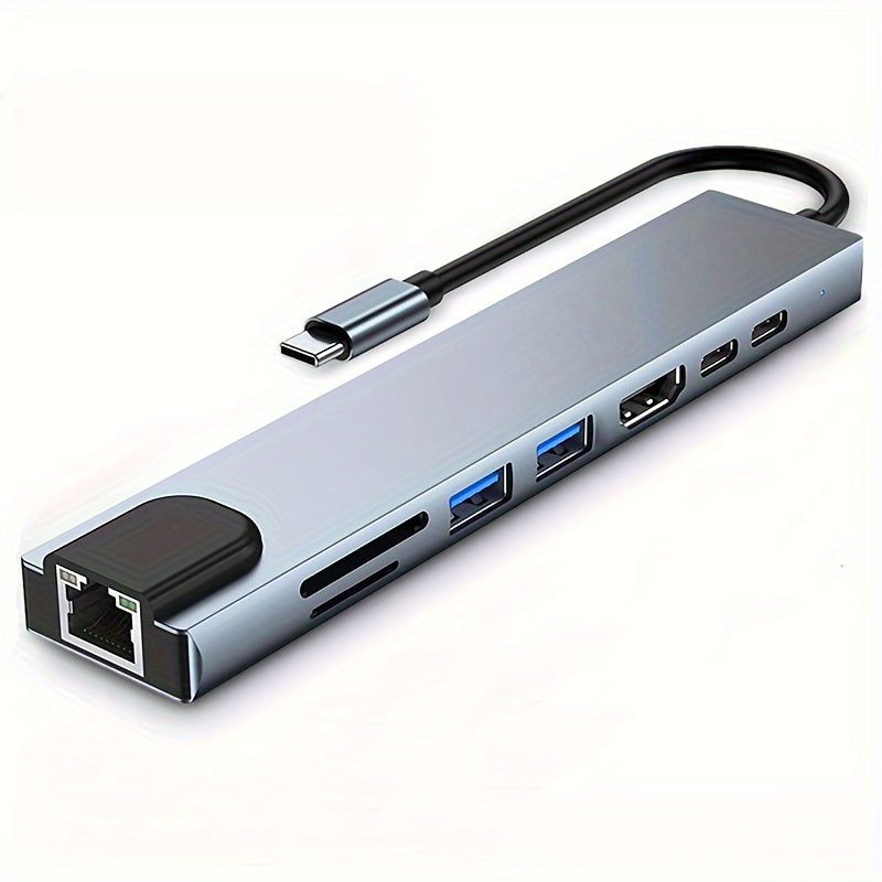 8-in-1 USB C Docking Station with Ethernet and Power Delivery