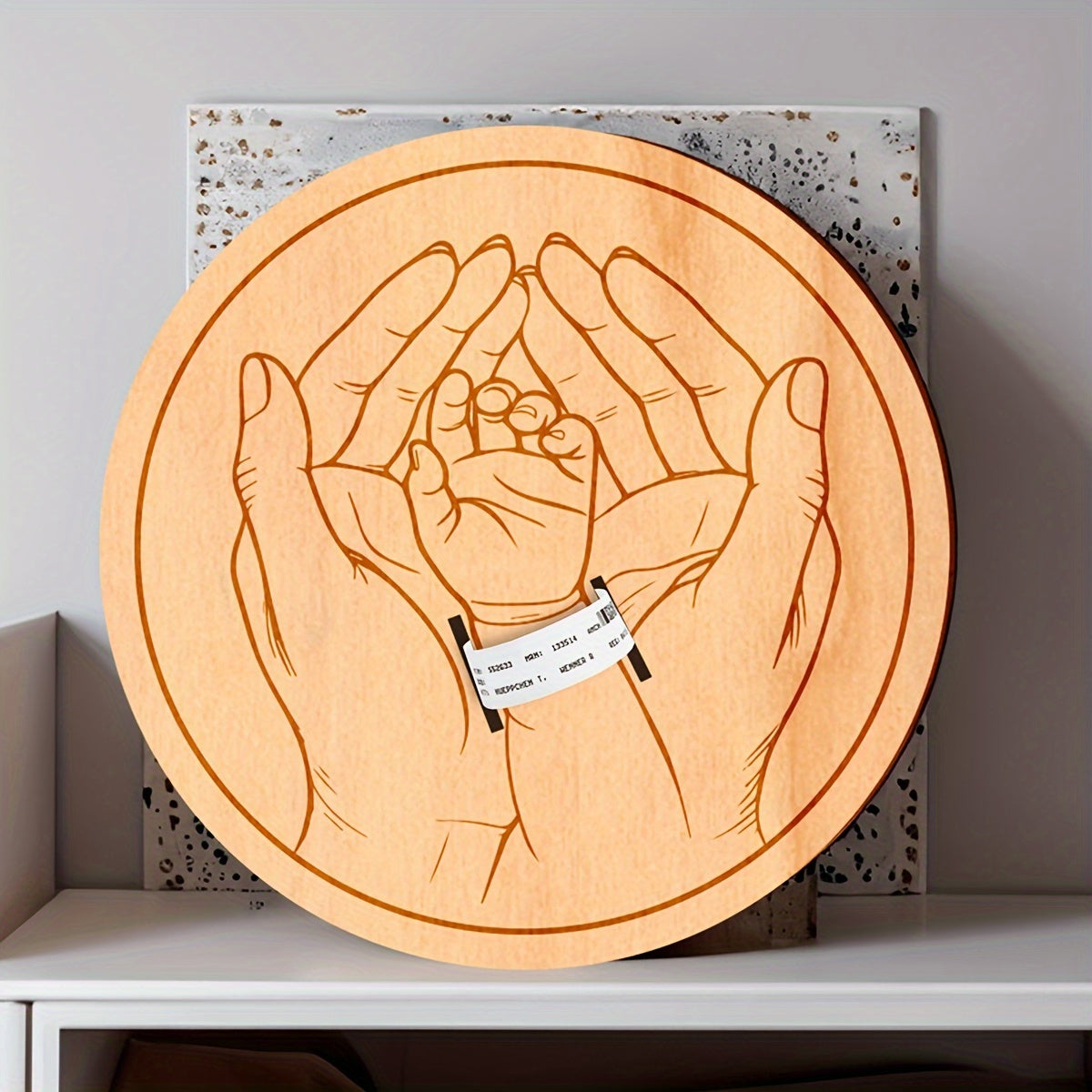 Ota-onalar uchun o'yilgan shifoxona bilaguzuk, Onalar kuni, Otalar kuni, Halloween va Rojdestvo uchun lazer kesilgan sovg'a