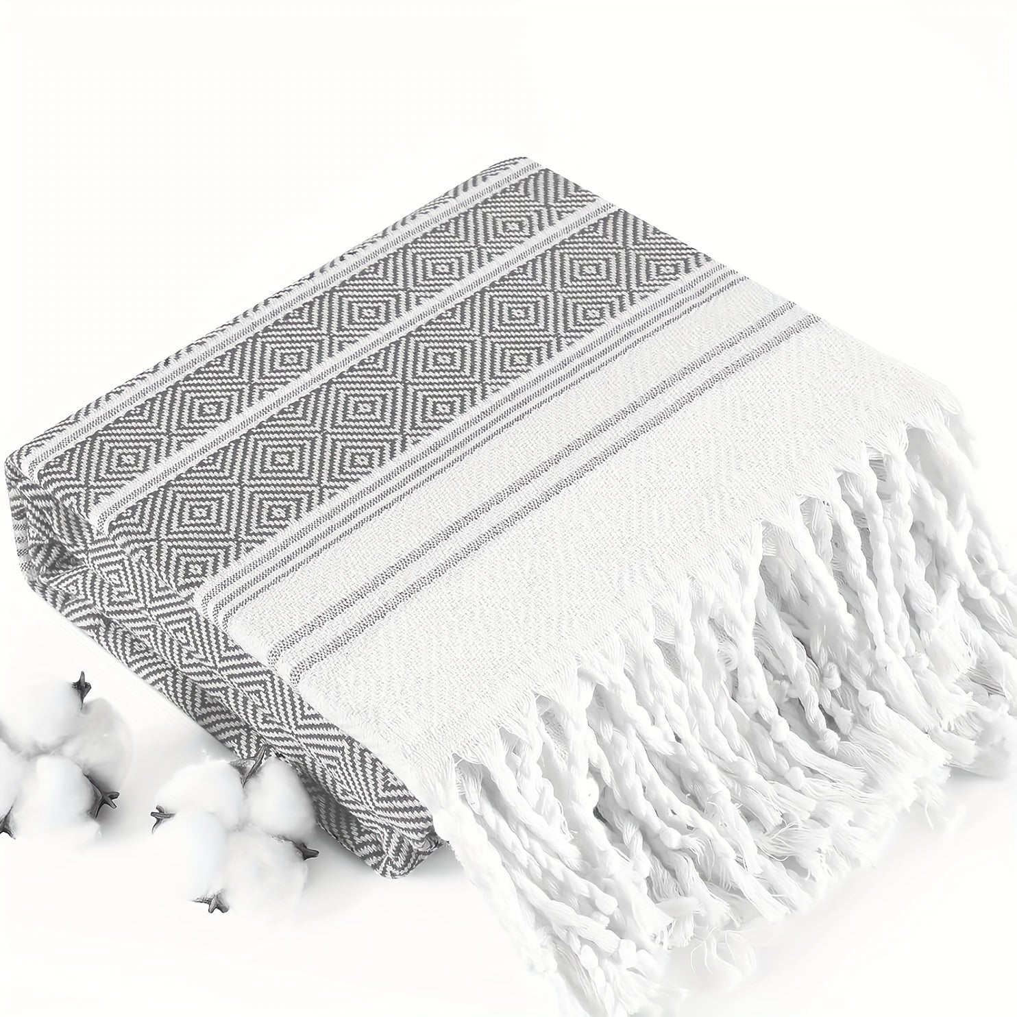 XL Турецкое пляжное полотенце быстро сохнет, защищено от песка и легкое. Идеально подходит для бассейна, плавания, путешествий и кемпинга. Имеет тропический геометрический дизайн. Отличный подарок для мужчин, женщин, учителей и любителей пляжа.