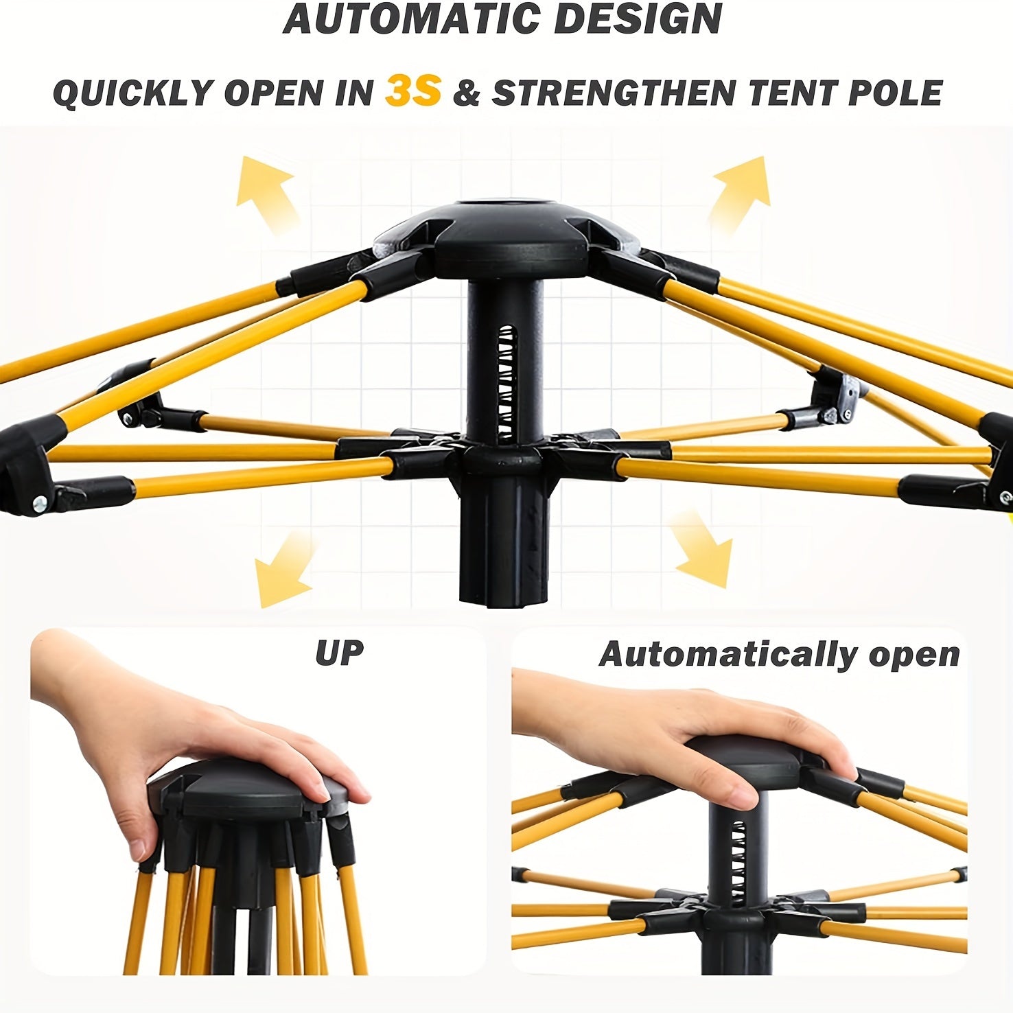 Automatic Quick-Opening Camping Tent for 2-4 People Waterproof Sunproof Beach Shelter