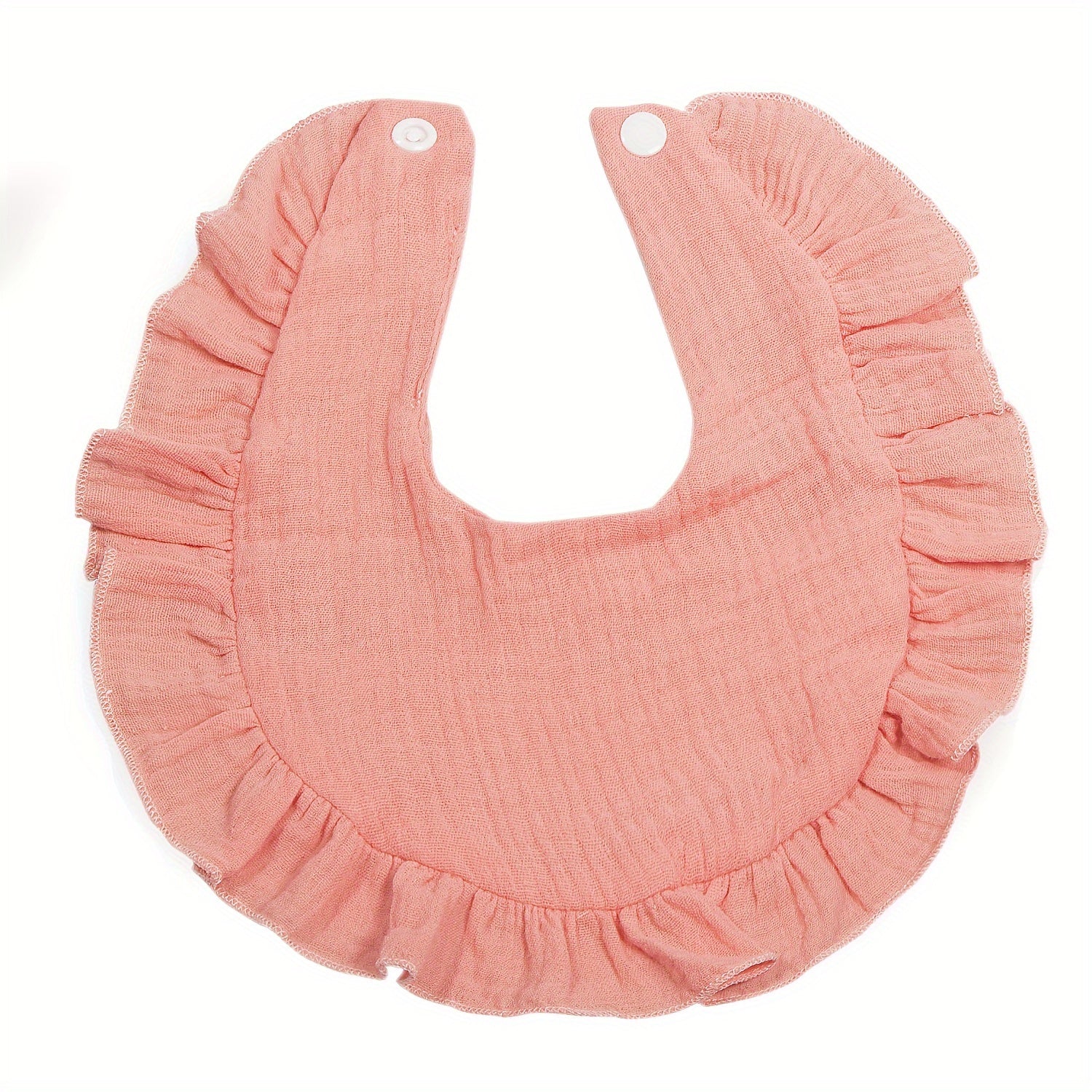 Set of 4 Soft Cotton Baby Bibs with Wrinkled Gauze Texture and Water Absorption