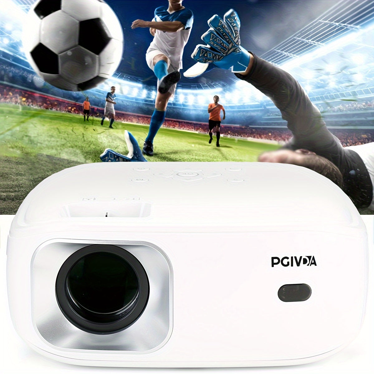 Портативный проектор HD 1080P с поддержкой 4K и яркостью 3000 люмен для домашних и уличных фильмов