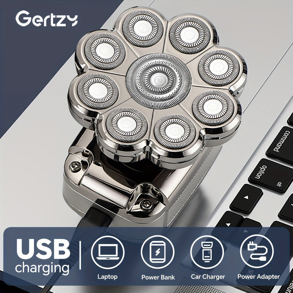 Электробритва с LED-дисплеем, магнитным лезвием, перезаряжаемая через USB, набор для ухода 5-в-1