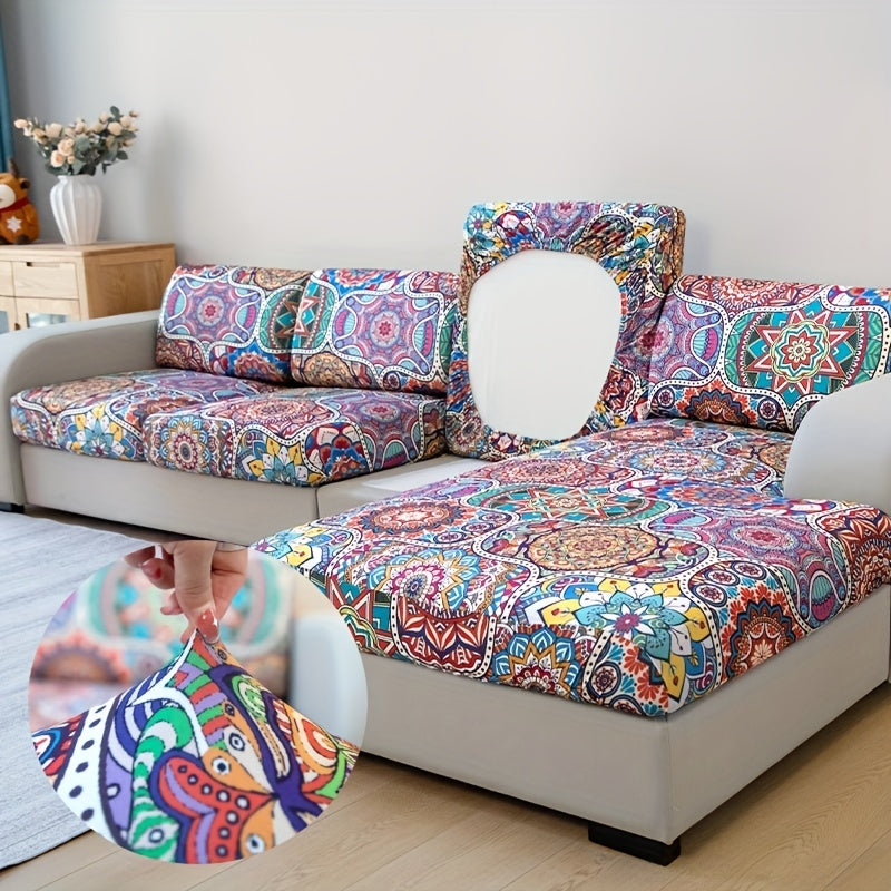 Bohemian Cushion Cover with Colorful Paisley Print for Living Room Sofas