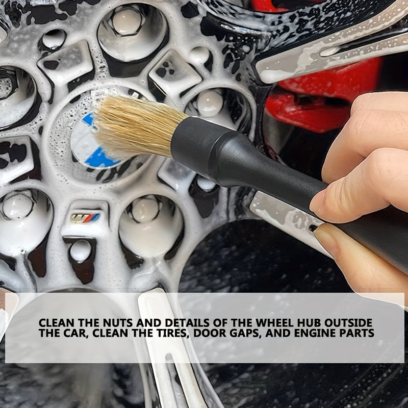 Набор щеток для деталей автомобиля 3 шт. Мягкая щетина, инструменты для очистки колес и интерьера