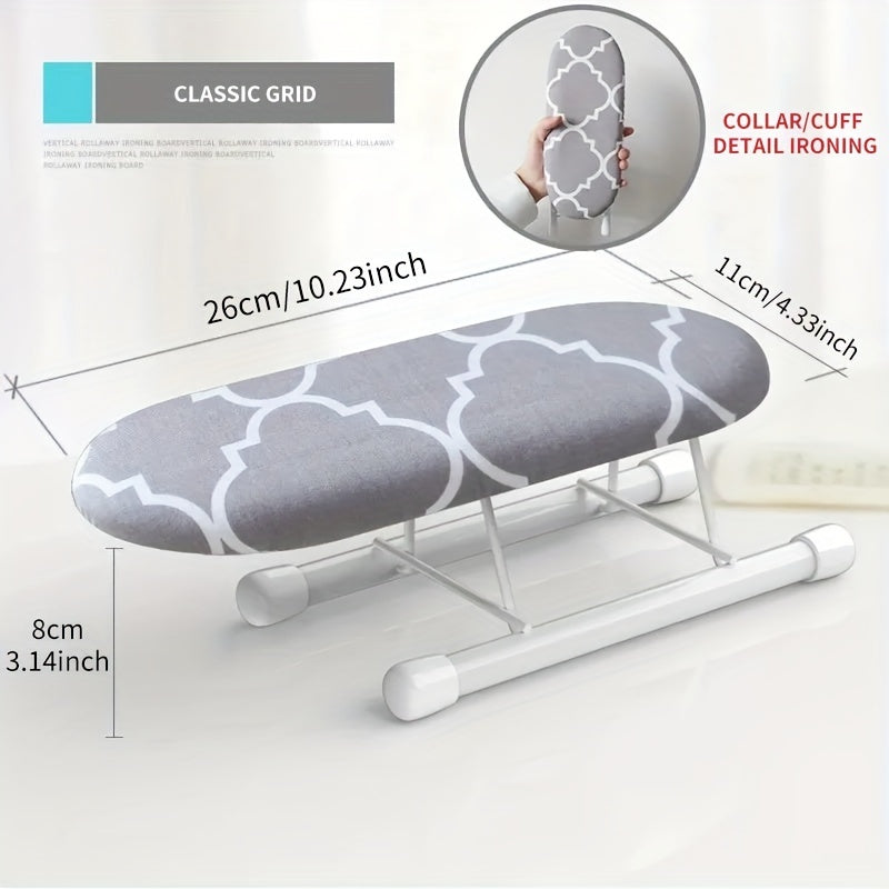 Durable Plastic and Iron Compact Mini Ironing Board for Collars and Cuffs