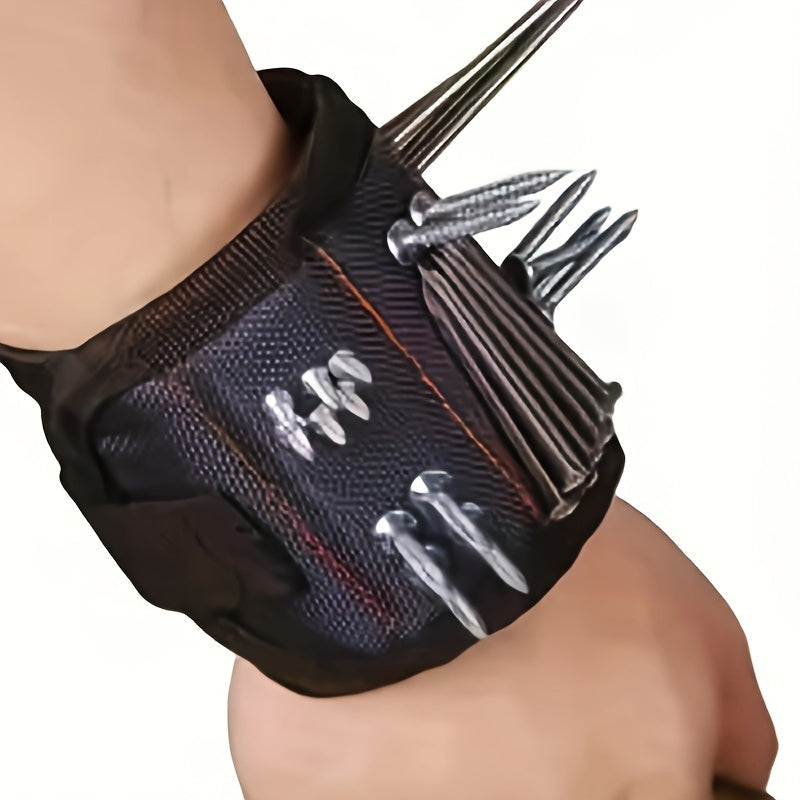 Durable Fabric Magnetic Wristband for Electricians and Carpenters Adjustable Tool Organizer