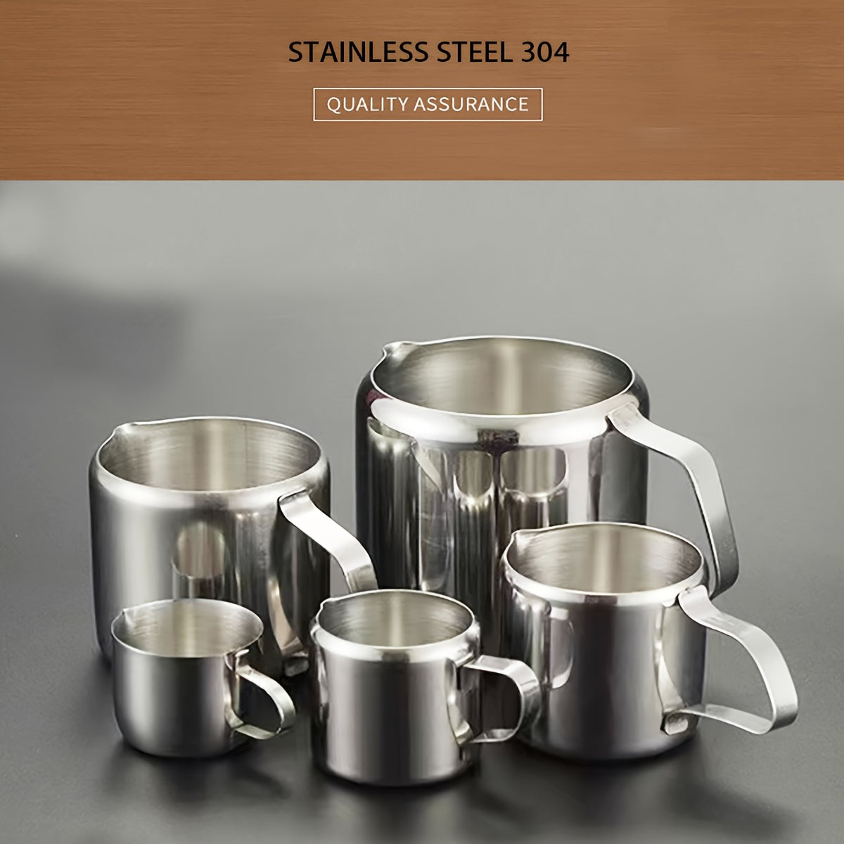 Набор металлических кувшинов для взбивания молока для латте-арта и приготовления кофе