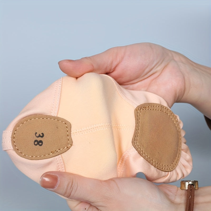 Women's Stretchy Fabric Ballet Pointe Shoes Soft Sole for Dance and Yoga
