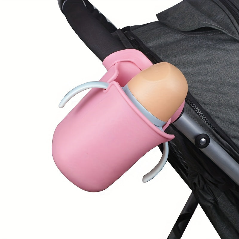 Insulated Universal Stroller Organizer with Collapsible Silicone Waterproof Cup Holder