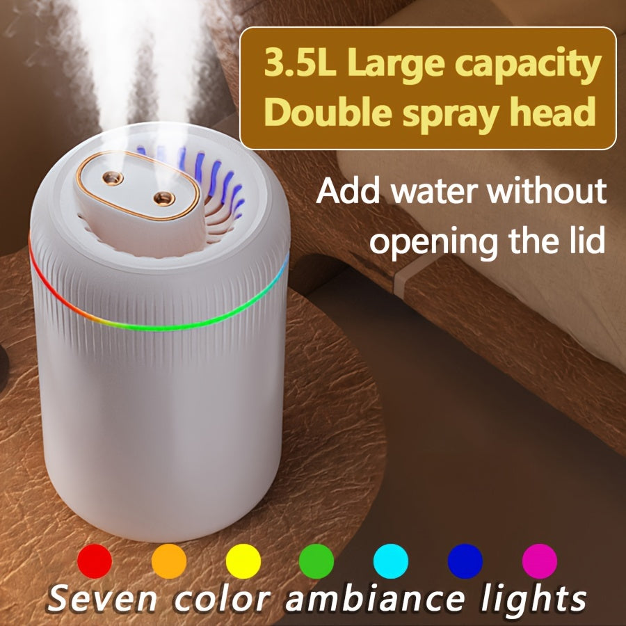 Увлажнитель воздуха USB с большой емкостью для помещений 10-20㎡ с подсветкой и автоматическим отключением