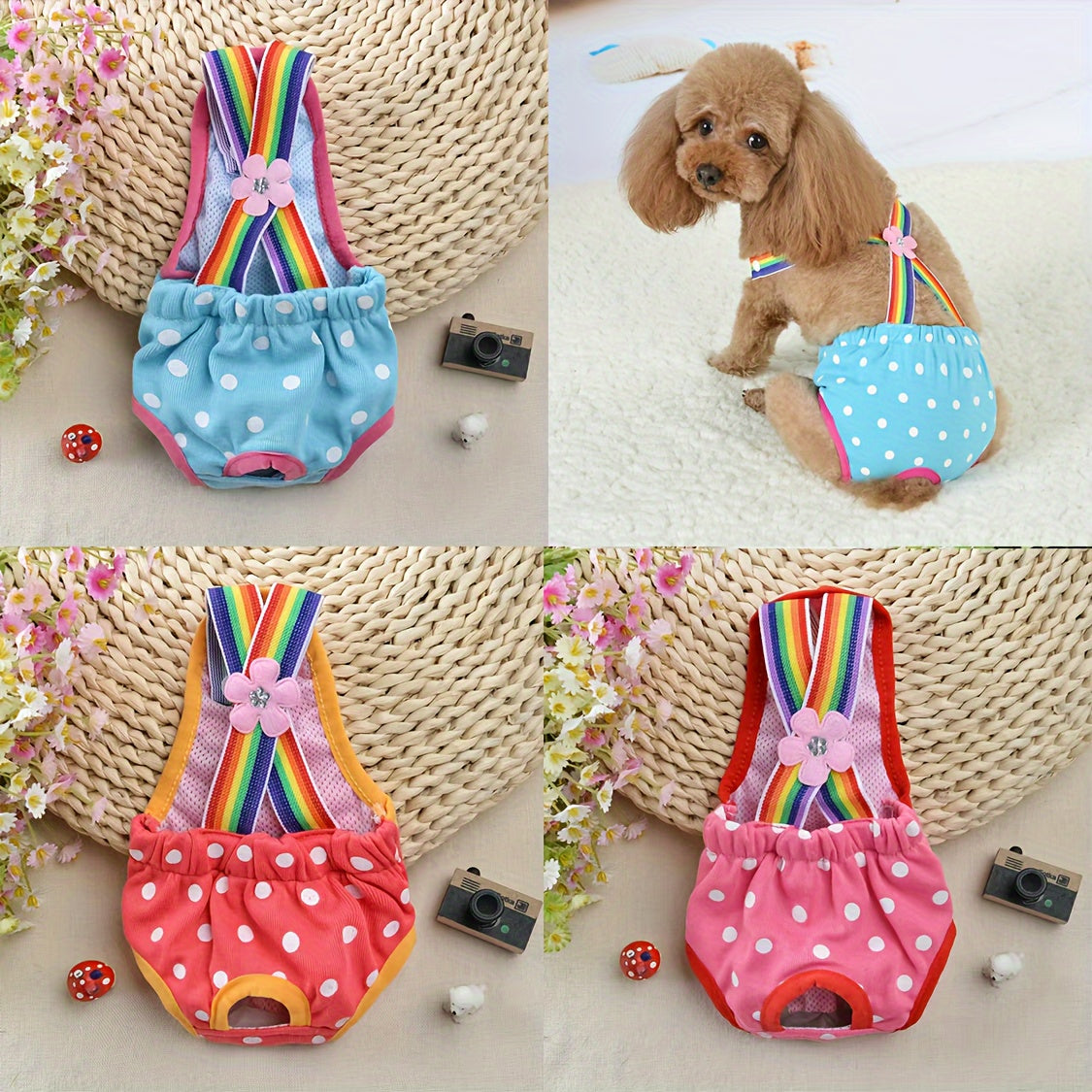 Dog Cotton Diapers and Menstrual Pants for Small Medium Large Dogs