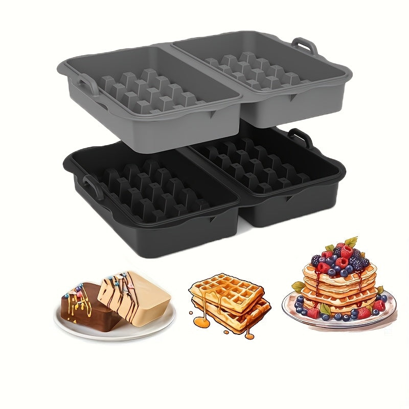 2pcs Silicone Air Fryer Baking Molds Non-Stick Reusable Liners Compatible with Ninja Air Fryer Models