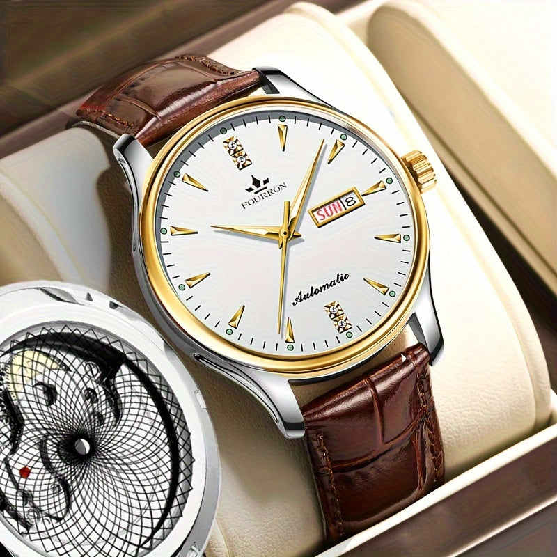 Men's Quartz Watch with Night Light Calendar and Multifunctional Features for Casual and Business Use