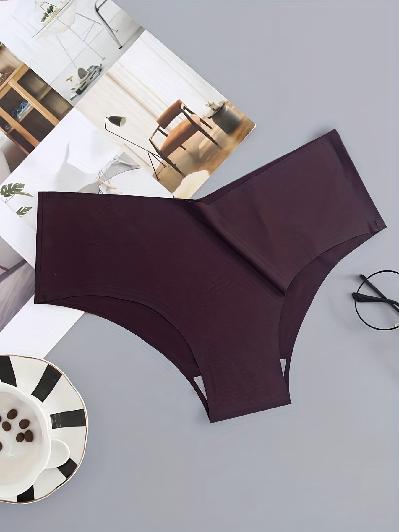 Set of 5 Seamless Hipster Panties for Women Breathable Comfortable Solid Color