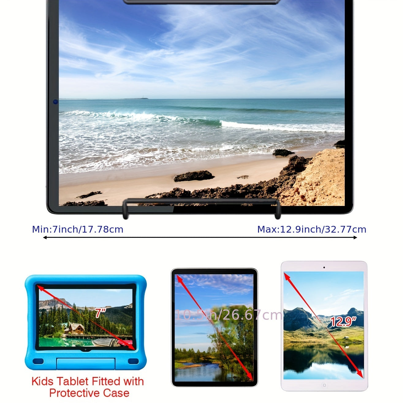 Soporte de montaje para cabecero de coche universal con pinza ajustable para tablets