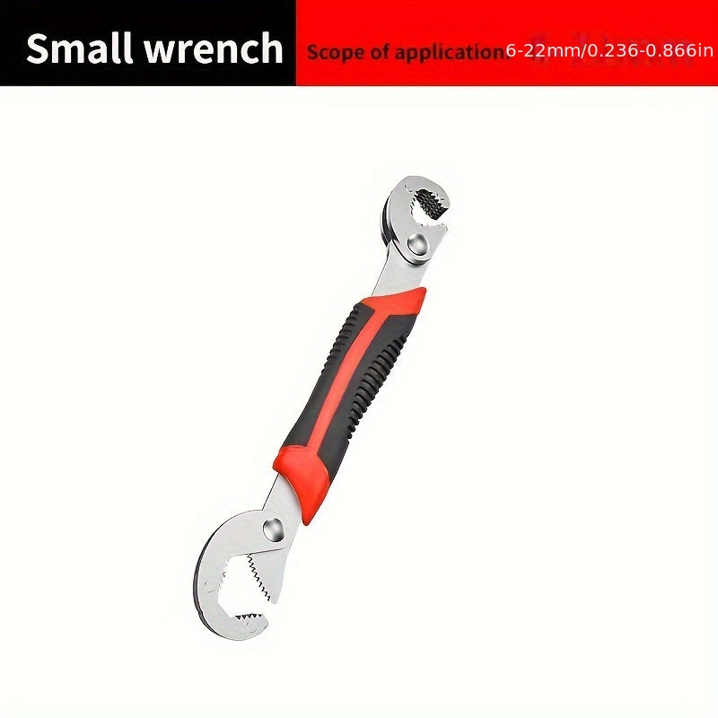 Universal Adjustable Wrench Stainless Steel Non-Slip Grip Open-End Tool