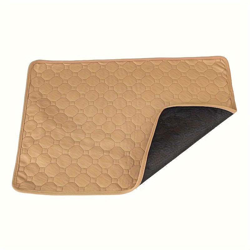 Washable Waterproof Dog Training Pad with Non-Slip Hexagonal Grip for Indoor Use