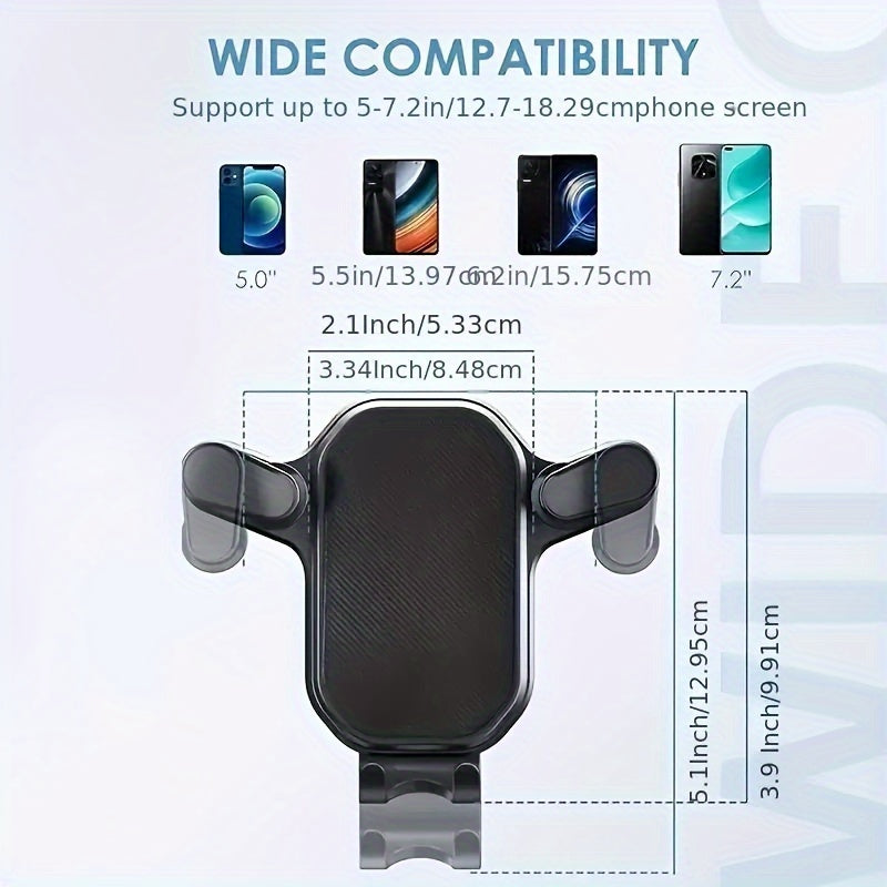 Soporte universal para teléfono de coche, clip de ventilación de ABS, ángulo de visión ajustable
