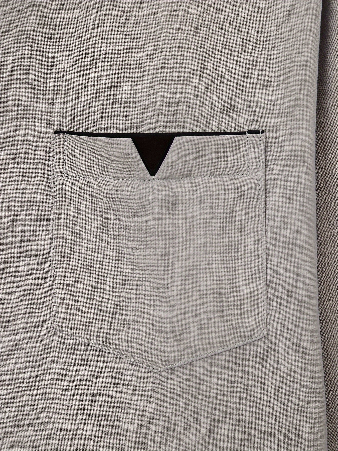 Men's Cotton Linen Patchwork Dress Shirt with Lapel Collar for Formal Events