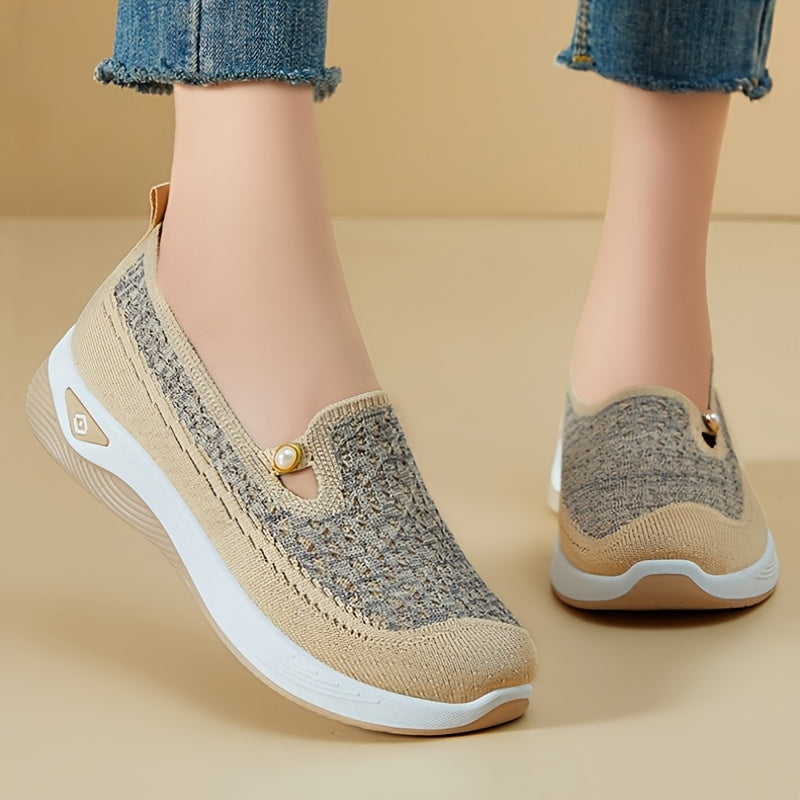 Zapatos casuales para mujer con punta abierta, suela gruesa, cómodos, calzado de primavera