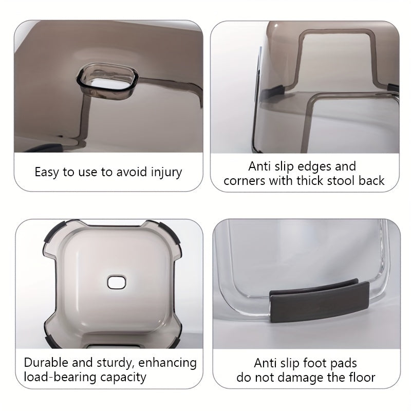 Маленький нескользящий штабелируемый табурет для кухни, ванной комнаты, спальни, прочный и устойчивый