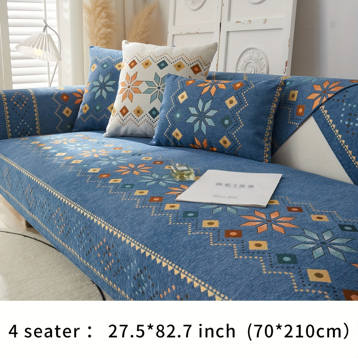 Chenille Sofa Slipcover Protects Furniture for Home and Office Decor