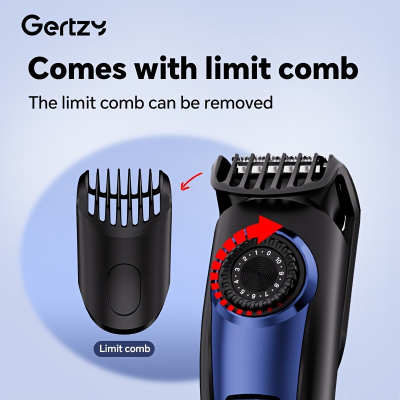 Recortadora eléctrica para hombres, barba, cuerpo, ajustable, carga USB