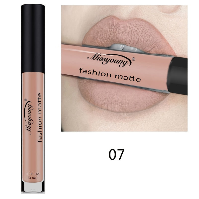 Женская матовая жидкая помада для губ, стойкая, увлажняющая, красная, черная, нейтральная
