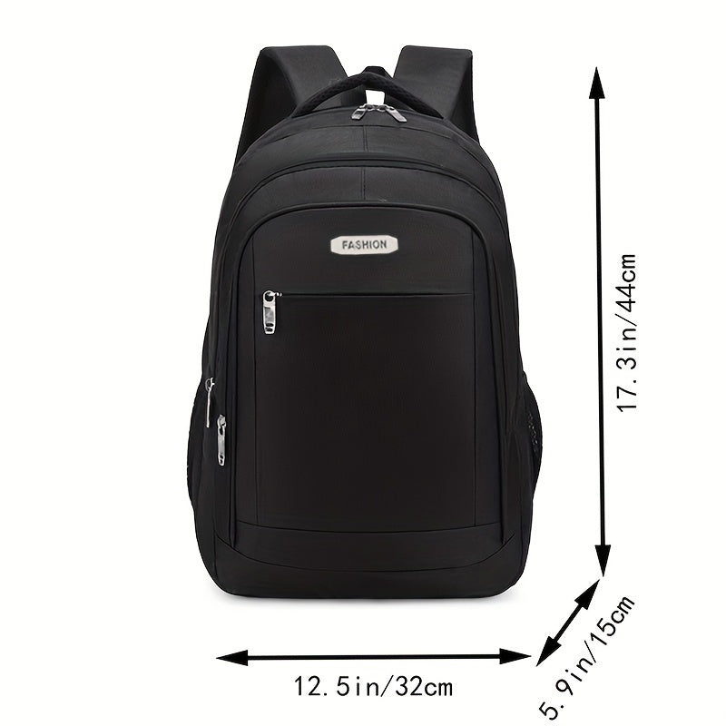 Large Capacity Waterproof Travel Backpack for Hiking and Short Trips with Zipper and Adjustable Straps