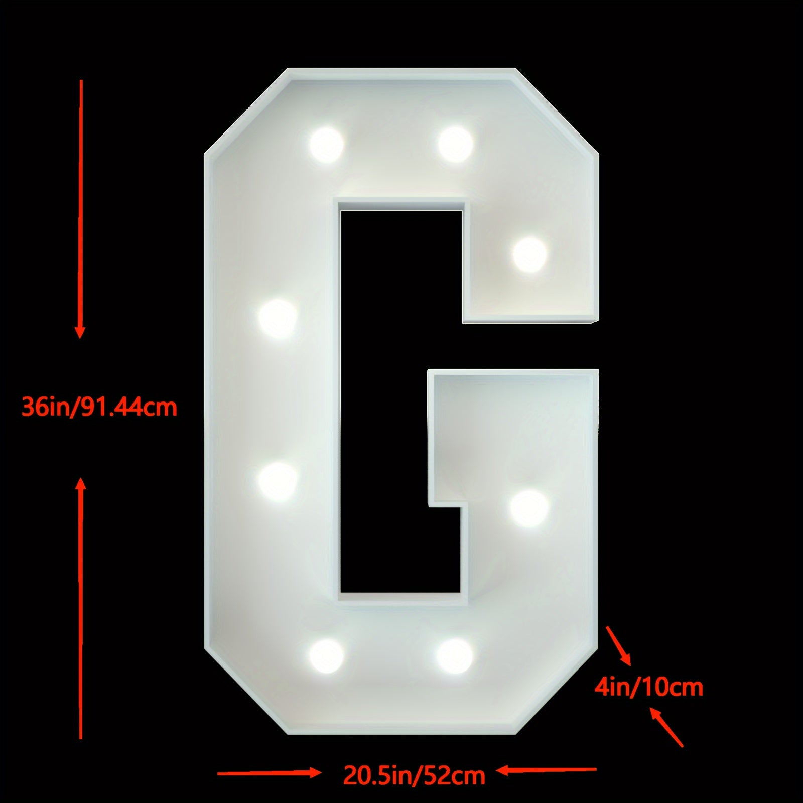 91.44cm LED Marquee Light Up Letters A-Z for Party Wedding Birthday Decor
