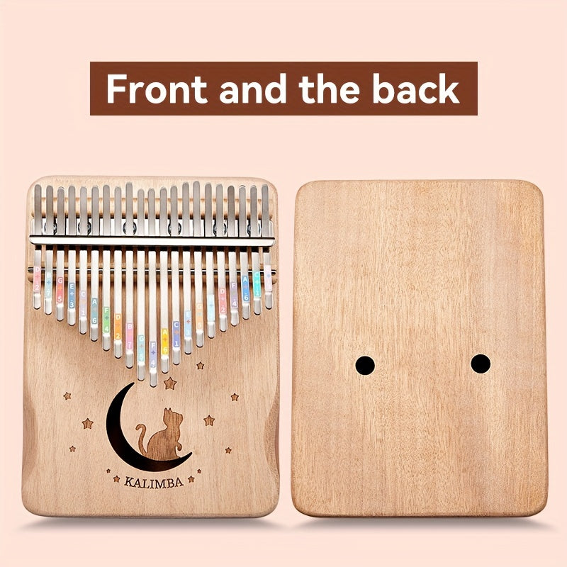 21-Tone Thumb Piano Kalimba for Beginners Girls Mixed Color Musical Instrument Gift