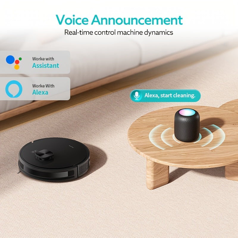 Робот-пылесос PALOTR - с поддержкой Wi-Fi, автоматической зарядкой, защитой от столкновений, планированием маршрута уборки и расписанием. Время работы составляет 2,5 часа, аккумулятор литий-ионный на 2600 мАч.