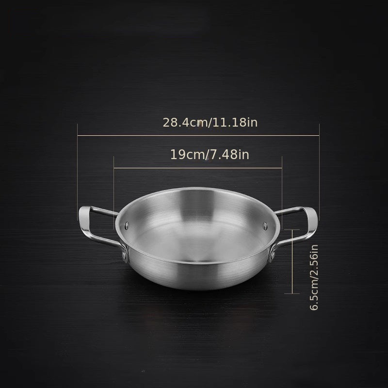 Stainless Steel Cooking Pot for Ramen Soup Curry Pasta Stew Induction Compatible