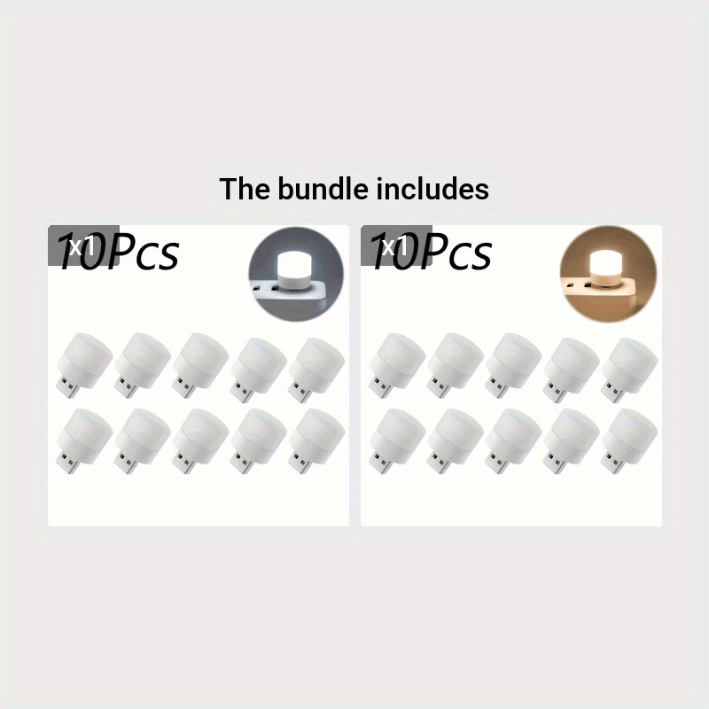 Мини USB LED ночники теплого белого цвета для ухода за глазами, светильники для чтения книг, зарядка для мобильных устройств