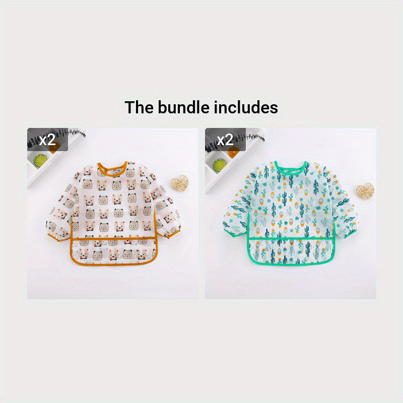 Waterproof Baby Bibs with Cartoon Animal Pattern for Christmas Halloween Thanksgiving