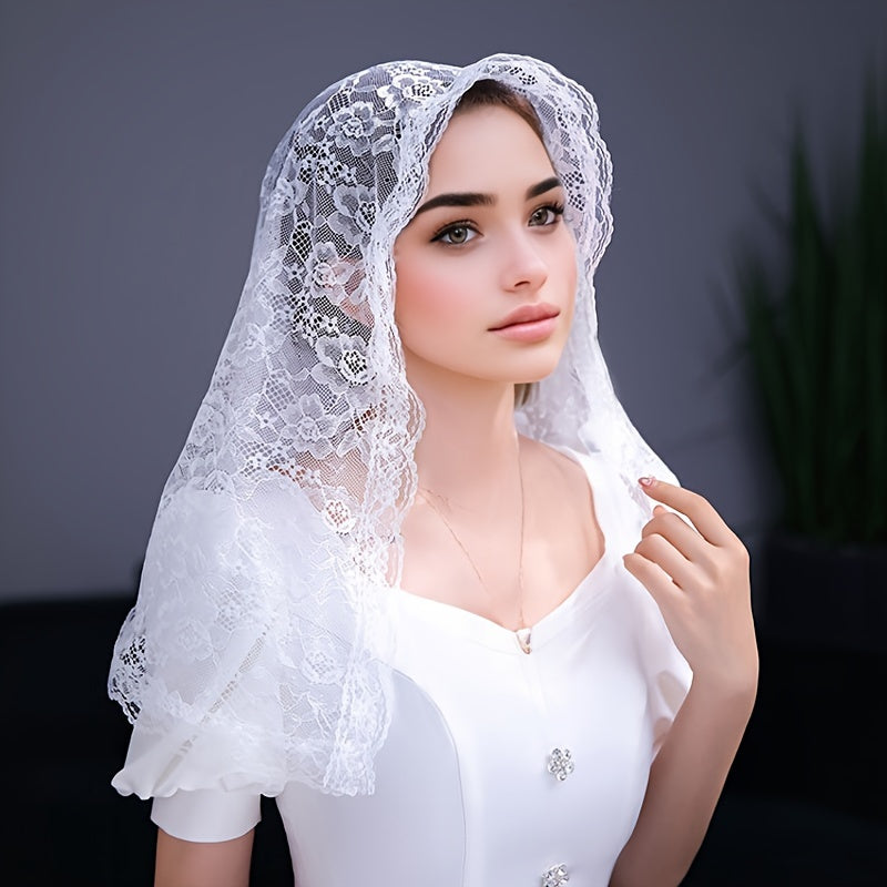 Bridal Wedding Lace Veil Hair Accessory for Brides