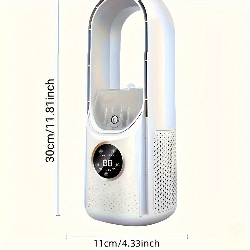Ventilador de encimera sin cuchillas grande con funcionamiento silencioso y función de enfriamiento