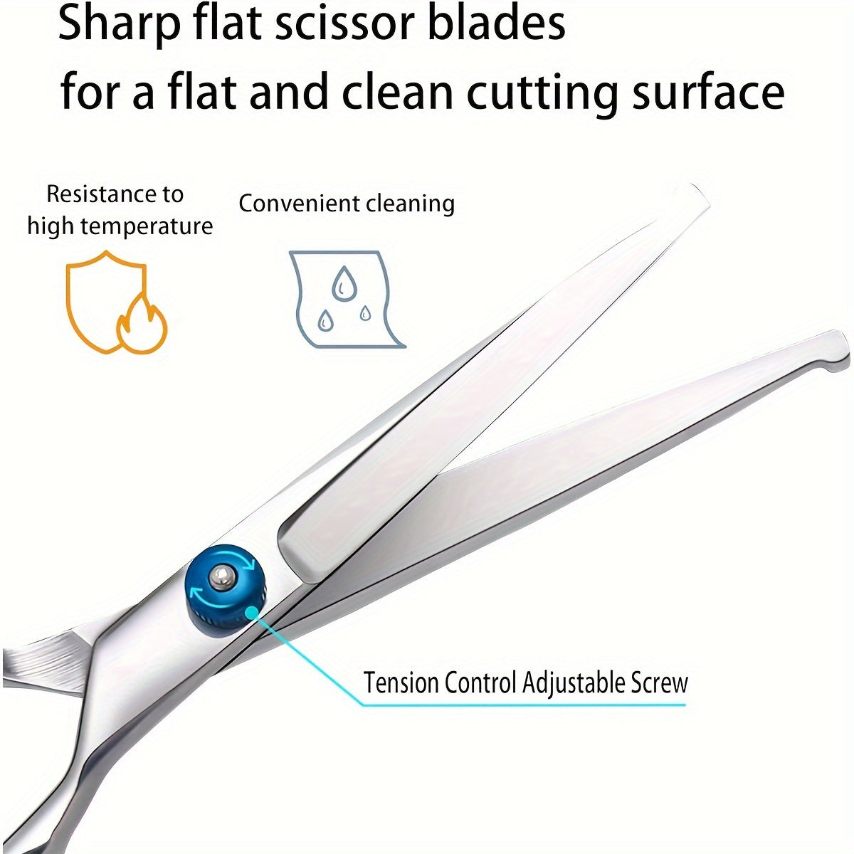 6-Piece Stainless Steel Pet Grooming Scissors Set for Dogs and Cats