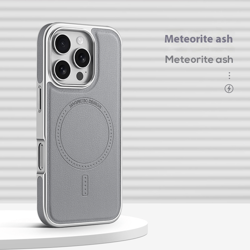 Men Women Faux Leather Phone Case for iPhone 16 Pro Max 15 Pro 16 Plus Drop Protection