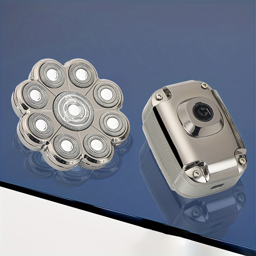 5-in-1 Elektr shaver erkaklar uchun, ajraladigan boshli, LCD displeyli soch kesgich, burun trimmeri, cho'tka, massajchi