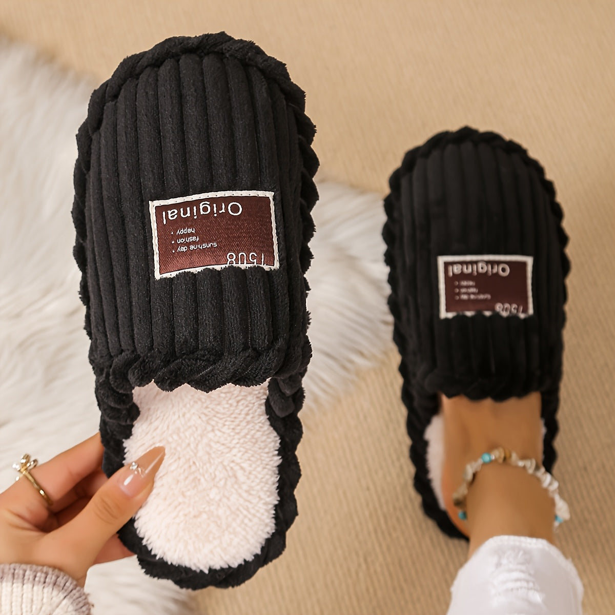 Unisex Non-Slip Indoor Slippers for Men and Women Autumn Winter Comfort