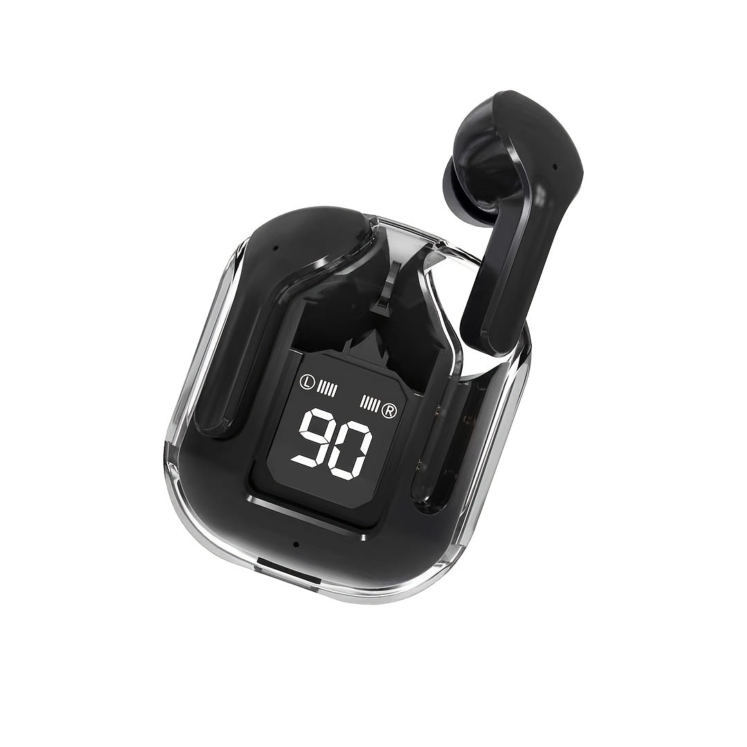 Shaffof Dizayn LED Simsiz Quloq ichidagi Quloqchinlar, Tegishli Ovoz Boshqaruvi, Past Kechikish, Uzoq Batareya Hayoti, Kiymasi Qulay, USB Zaryadlash, Type-C Porti, Kondensator Mikrofon, Ochiq Orqa