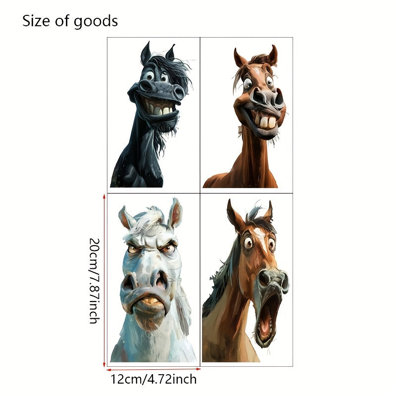 Funny Animal Expression Window Sticker Waterproof Self-Adhesive Wall Decor