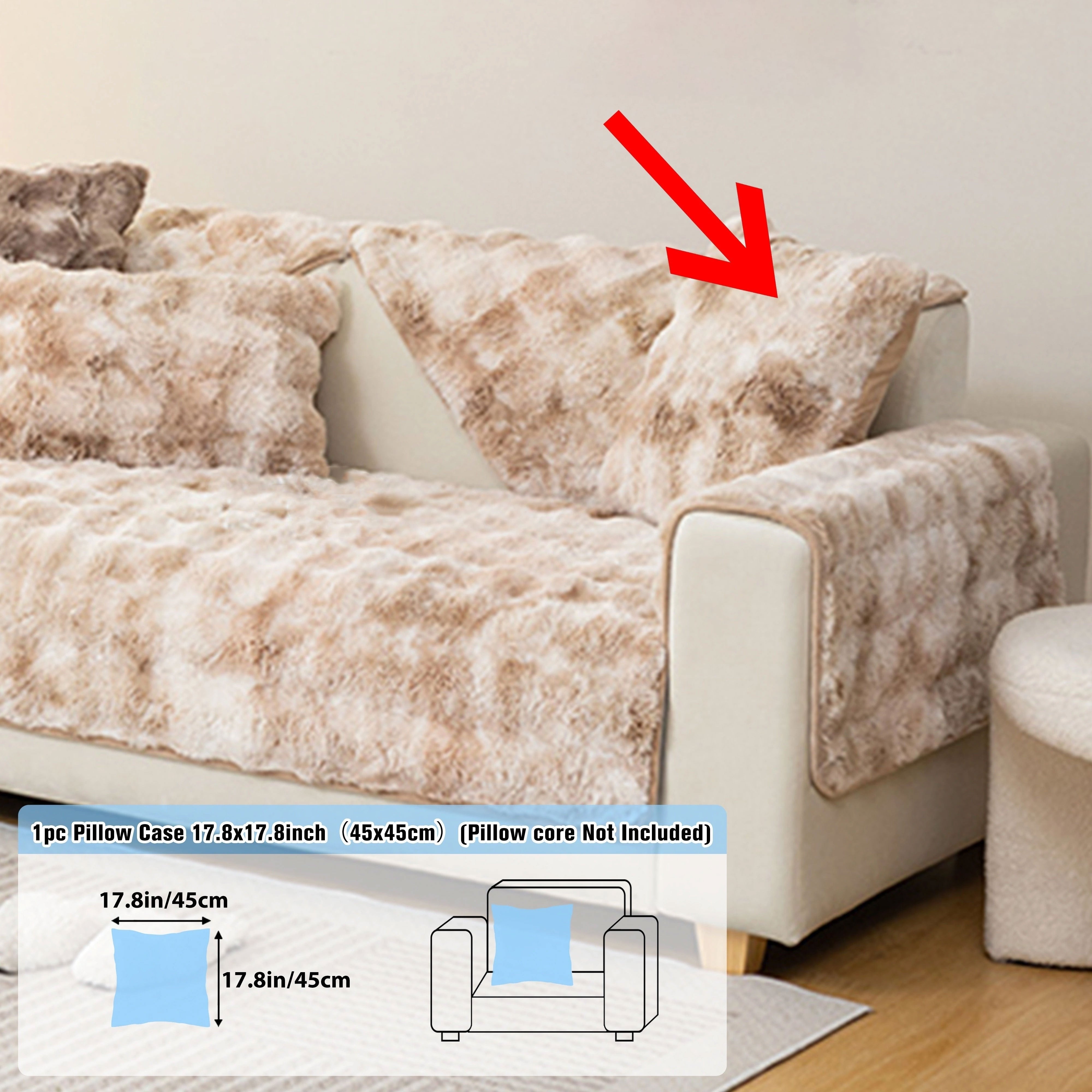 Плюшевое покрытие для дивана на зиму подходит для спальни, гостиной, офиса, домашнего декора