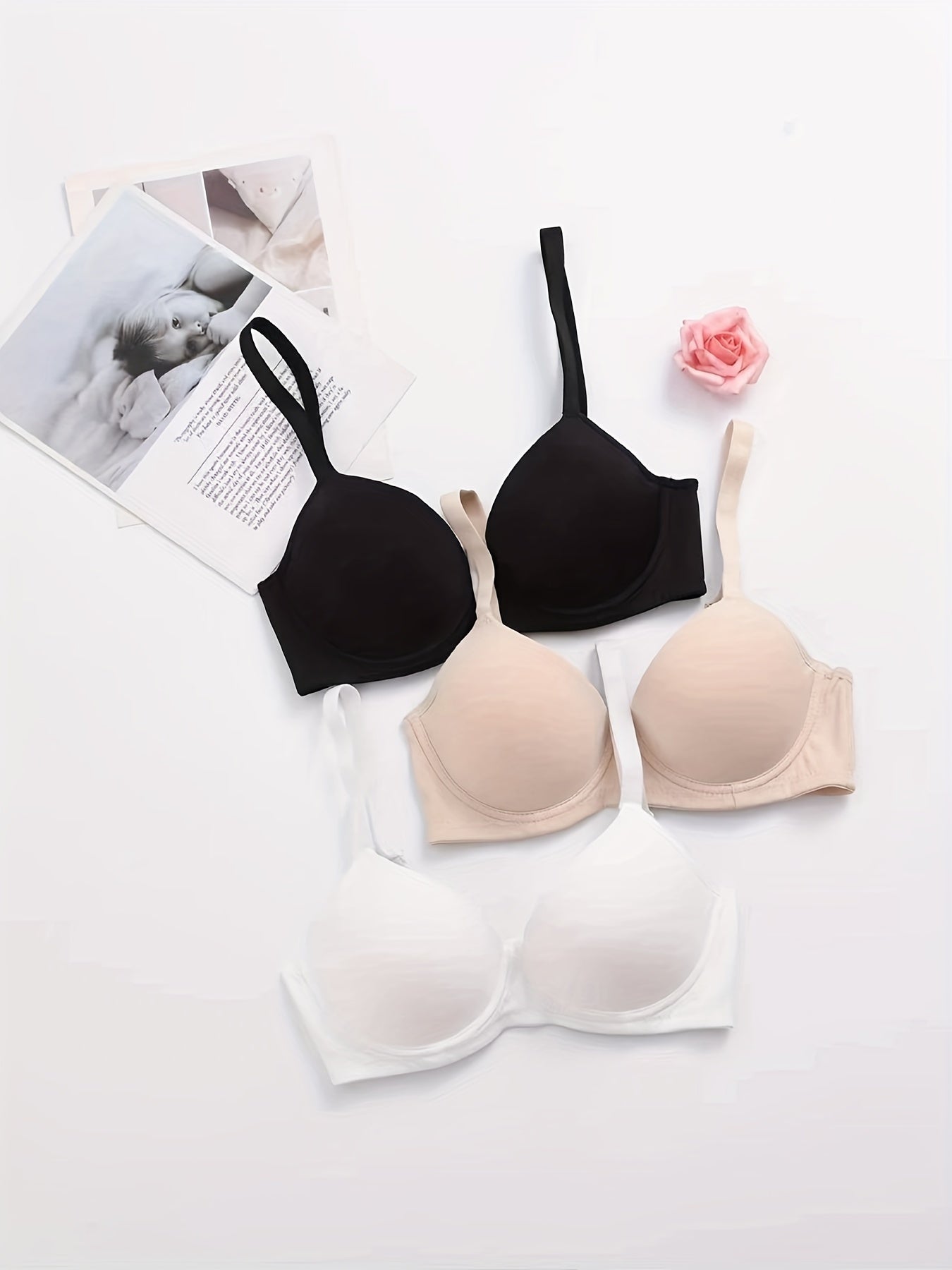 Women's Seamless Wireless Bras Comfortable Breathable with Matching Panties